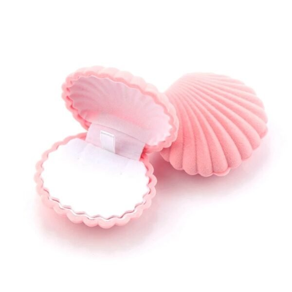 Pink Shell Velvet Jewelry Box