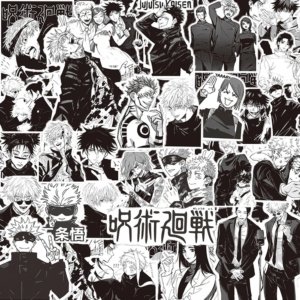 Jujutsu Kaisen Sticker Black White