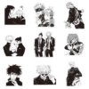 Jujutsu Kaisen Sticker Black White